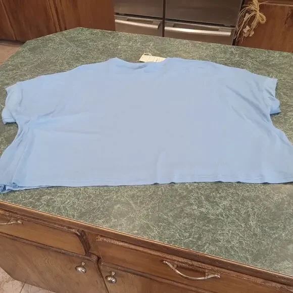 Dokotoo Oversized SOFT Crop Top Boxy Dolman Relaxed Fit Women’s Sz L NWT Beachy - Picture 5 of 9